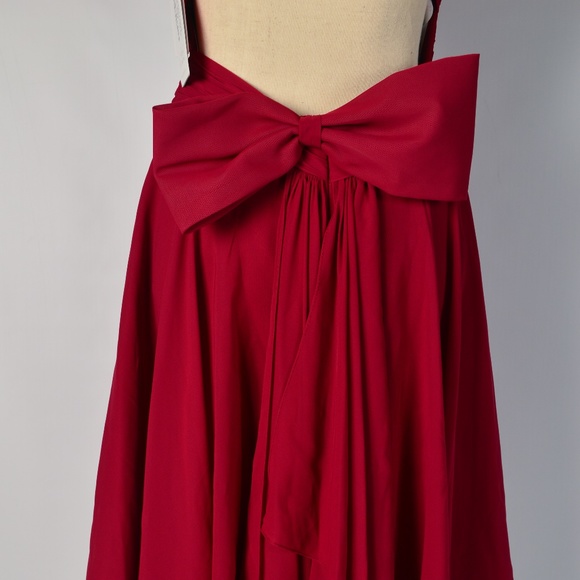 JJs House Highlow open back dress in burgundy - Picture 8 of 8